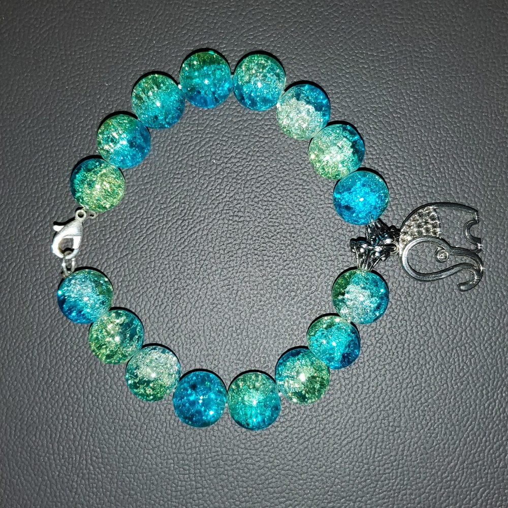 Artisan Beaded Elephant Bracelet